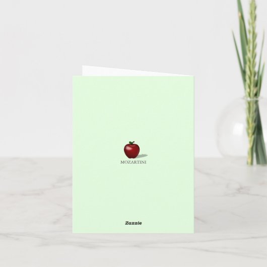 Red Apple "Dank u voor uw leraar" Persoonlijke sch Bedankkaart (Achterkant)