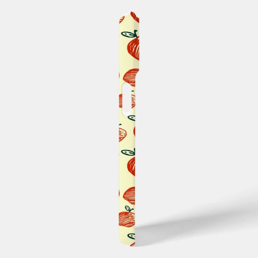 Red Apple Doodle Patroon Case-Mate iPhone Case (Achterkant / Rechts)