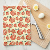 Red Apple Doodle Patroon Theedoek (Quarter Fold)