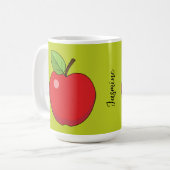 Red Apple | Eigen naam toevoegen Koffiemok (Voorkant links)