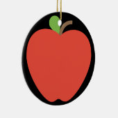 Red Apple Emoji Keramisch Ornament (Rechts)