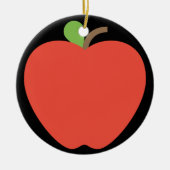 Red Apple Emoji Keramisch Ornament (Voorkant)