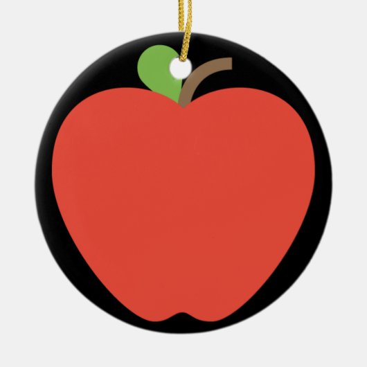 Red Apple Emoji Keramisch Ornament (Voorkant)