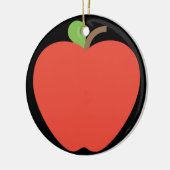 Red Apple Emoji Keramisch Ornament (Links)