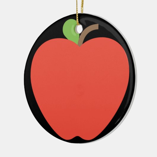 Red Apple Emoji Keramisch Ornament (Links)
