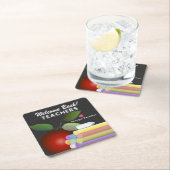 Red Apple en Chalk | Leerlingenwaardering Kartonnen Onderzetters (Insitu)