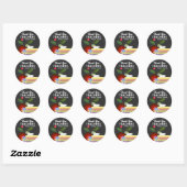 Red Apple en Chalk | Leerlingenwaardering Ronde Sticker (Vel)