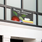 Red Apple en Chalk | Retirement leraar Spandoek (Buitenkant Gebouw)