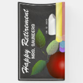 Red Apple en Chalk | Retirement leraar Spandoek (Verticaal)