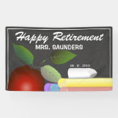 Red Apple en Chalk | Retirement leraar Spandoek (Horizontaal)