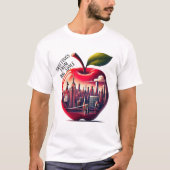 Red Apple en de skyline van New York T-shirt (Voorkant)