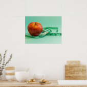 Red Apple en tape voedingsdeskundige Health Coach Poster (Keuken)