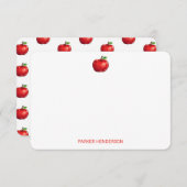 Red Apple gepersonaliseerde Kinder briefpapier Bedankkaart (Voorkant / Achterkant)