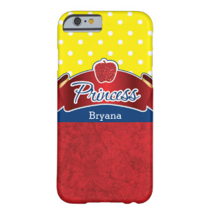 Red Apple Glitter Princess Blue Yellow Phone Case