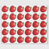 RED APPLE Glossy Wrapping Paper Cadeaupapier (Vlak)