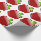 RED APPLE Glossy Wrapping Paper Cadeaupapier (Hoek)