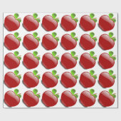 RED APPLE Glossy Wrapping Paper Cadeaupapier (Vlak)