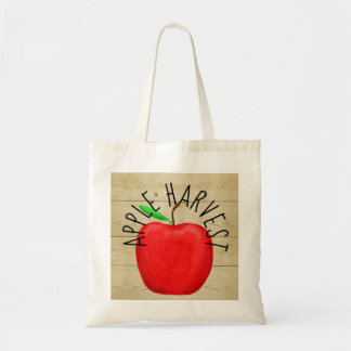 Red Apple Harvest Wooden Sign Canvas tas