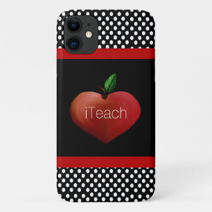 Red Apple Heart Teacher's Case-Mate iPhone Case