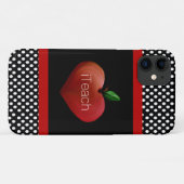 Red Apple Heart Teacher's Case-Mate iPhone Case (Achterkant (horizontaal))