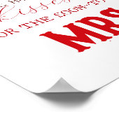 Red Apple hoeveel kisses vrijgezellenfeest spel Poster (Hoek)