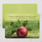 Red Apple Invitation Kaart (Voorkant / Achterkant)