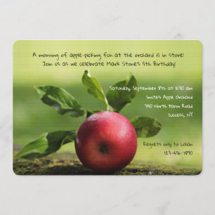 Red Apple Invitation Kaart