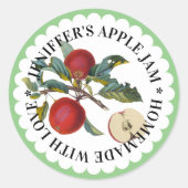 Red Apple Jam Preserve Label (Voorkant)
