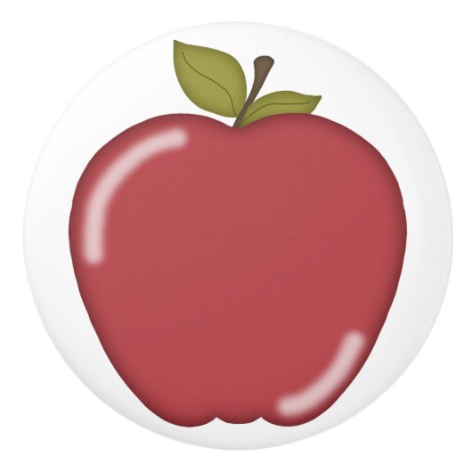 Red Apple Keramische Knop (Voorkant)