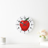 Red Apple Kitchen Clock Ronde Klok (Huis)
