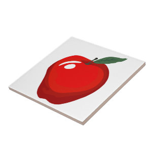 Red Apple Kitchen Tile Tegeltje