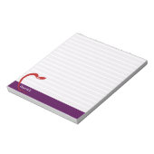 Red Apple-leraar, gepersonaliseerd, gestreept Noti Notitieblok (Linkerzijde)