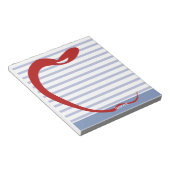 Red Apple-leraar, gepersonaliseerd, gestreept Noti Notitieblok (Schuin)