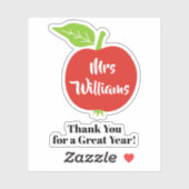 Red apple leraar waardering Dank u Sticker (Vel)