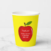 Red Apple leraar waardering Papieren Bekers (Achterkant)
