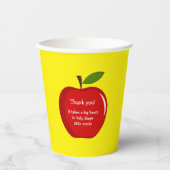 Red Apple leraar waardering Papieren Bekers (Voorkant)