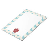 Red Apple Light Blue Chevron leraar Notitieblok (Schuin)