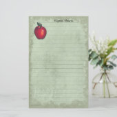 Red Apple Light Green Briefpapier (Staand voorkant)