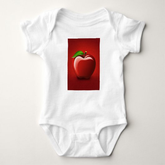 Red Apple Logo Baby Jersey Bodysuit (Voorkant)