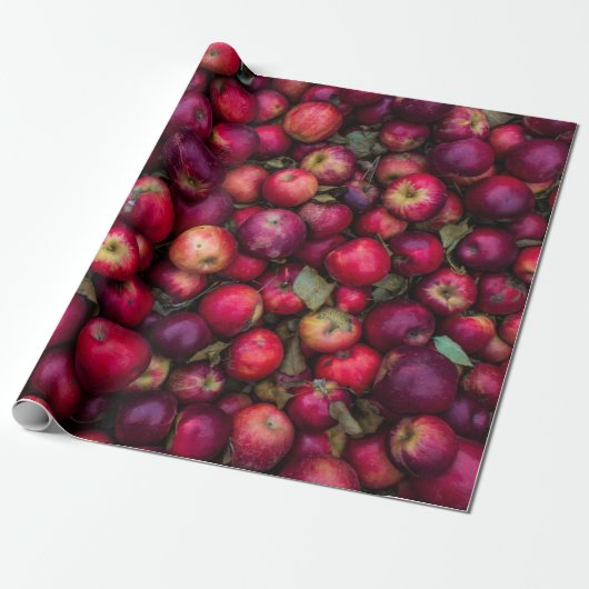 Red apple lot cadeaupapier (Uitgerold)