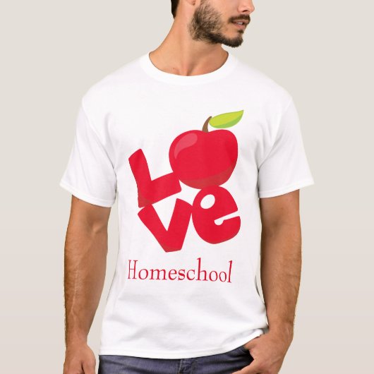 Red Apple Love Homeschool T-shirt (Voorkant)