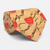 Red Apple Male Teacher Apprecie Bedankt Stropdas (Opgerold)