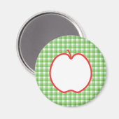 Red Apple. Met de Groene en Witte Achtergrond van  Magneet (Voorkant / Achterkant)