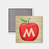 Red Apple Monogram Magneet (Voorkant / Achterkant)