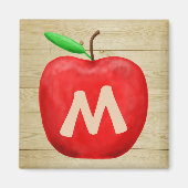 Red Apple Monogram Magneet (Voorkant)