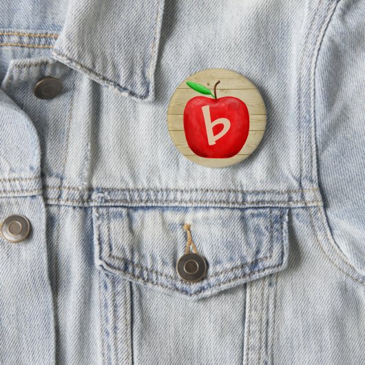 Red Apple Monogram Ronde Button 5,7 Cm (In situ)