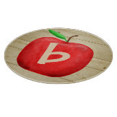 Red Apple Monogram Snijplank (Hoek)