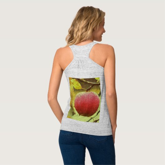 "Red Apple on Tree" Kute foto. Bestel nu Tanktop (Volledige Achterkant)
