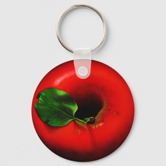 Red Apple-ontwerp Sleutelhanger (Voorkant)
