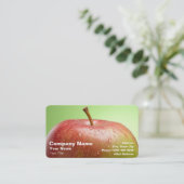 Red Apple op groene achtergrond Visitekaartje (Staand voorkant)